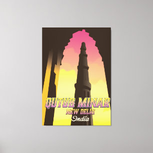 Qutub Minar New Delhi Indien Reiseplakat Leinwanddruck