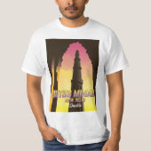 Qutub Minar New Delhi Indien Reiseplakat T-Shirt (Vorderseite)