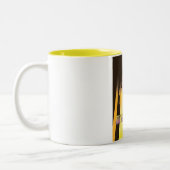 Qutub Minar New Delhi Indien Reiseplakat Zweifarbige Tasse (Links)