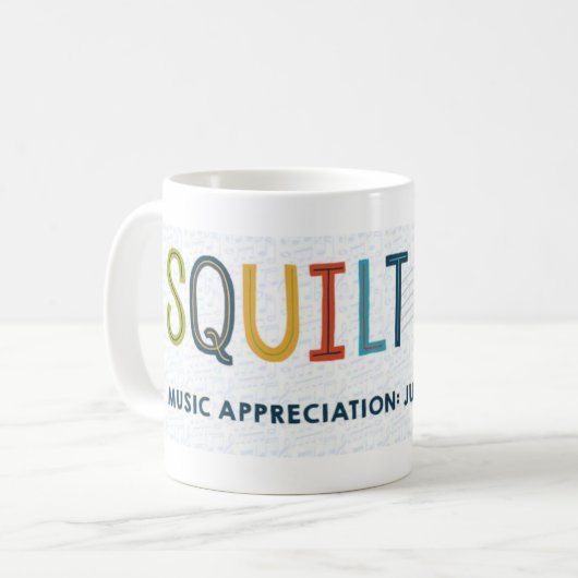 QUUILT LEBEN!11 gTasse Kaffeetasse (Vorderseite Links)