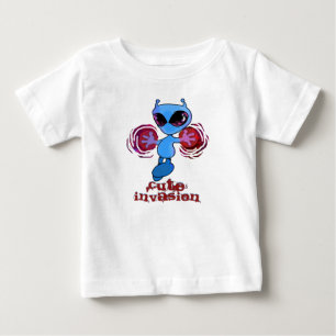Qwiby: Niedliche Invasion Baby T-shirt