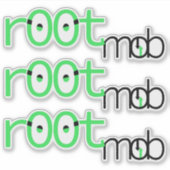 r00tmob Logo v2 Aufkleber (Vorderseite)