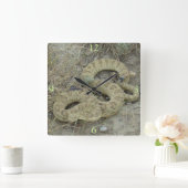 R20 Prairie Rattlesnake Wounded Quadratische Wanduhr (Zuhause)