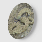 R20 Prärie Rattlesnake Große Wanduhr (Winkel)