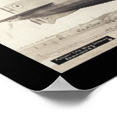 R34 Dirigible Blimp-Foto 1910 Poster (Ecke)