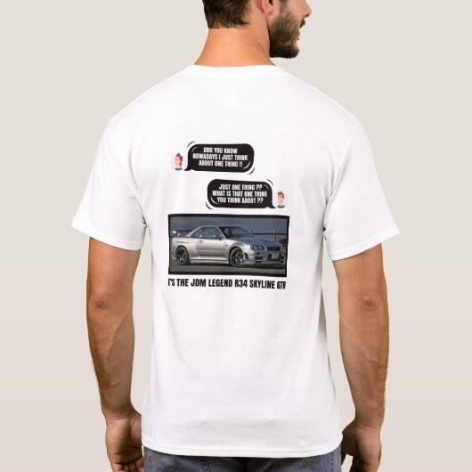 R34 Skyline GTR T-Shirt (Rückseite)