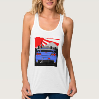 R34 und die aufsteigende Sonne Tank Top