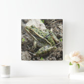 R3 Leopard Frosch Quadratische Wanduhr (Zuhause)