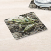 R3 Leopard Frosch Rechteckiger Pappuntersetzer (angewinkelt)