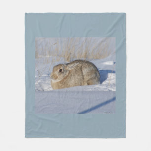 R5 Baumwollschwanzkaninchen im Schnee Fleecedecke