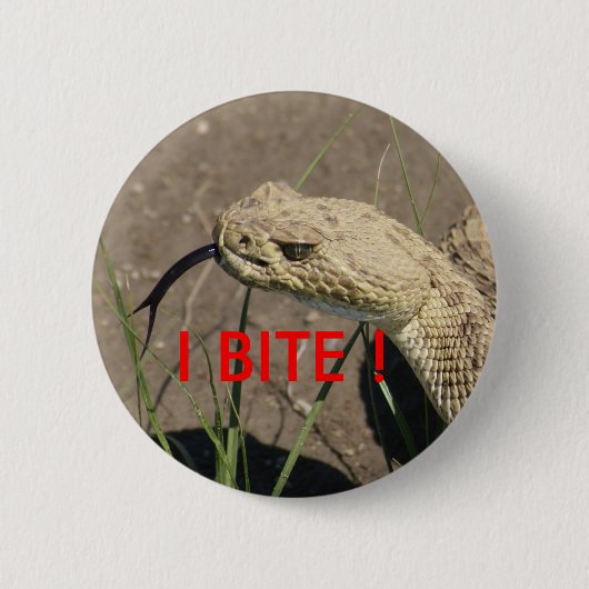 R8 Prairie Rattlesnake Head Shot Button (Vorderseite)
