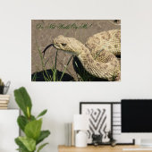 R8 Prairie Rattlesnake Head Shot Poster (Heimbüro)