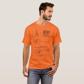 R-22 Robinson Hubschrauber-Plan-T - Shirt (Vorne ganz)