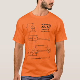 R-22 Robinson Hubschrauber-Plan-T - Shirt