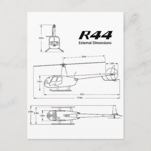 R-44 Robinson Postkarte (Vorderseite)