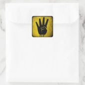 R 4BIA QUADRATISCHER AUFKLEBER (Tasche)