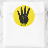 R 4BIA RUNDER AUFKLEBER (Tasche)