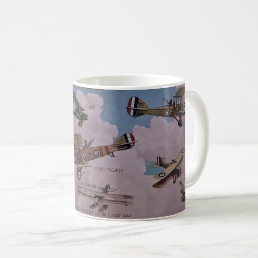 R.A.F WW1 Royal Flying Corp Kaffeetasse (VorderseiteRechts)