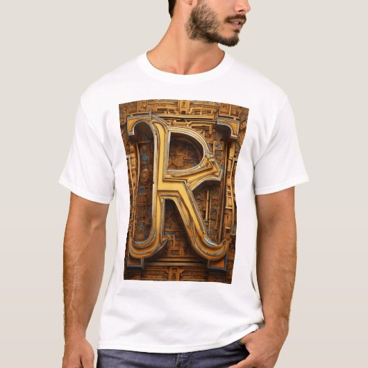 R Alphabet-Name T-Shirt (Vorderseite)