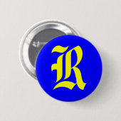 R - ALTES ENGLISCH BUTTON (Vorne & Hinten)