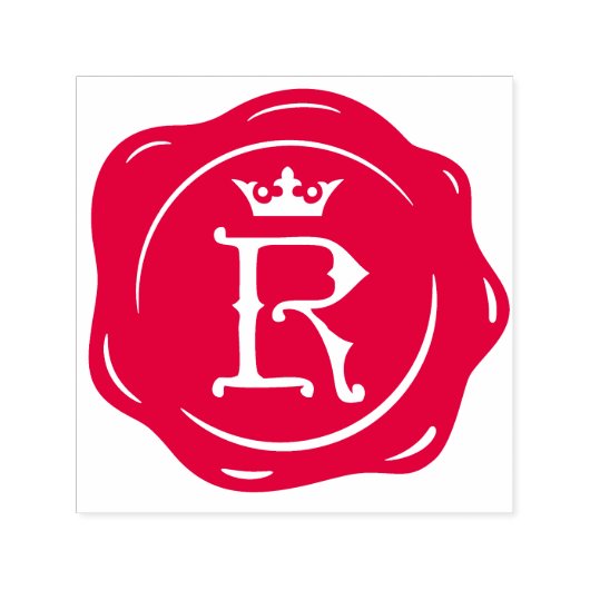 R - Anfangsbuchstabe des Siegels der antiken Wax G Permastempel (Design)