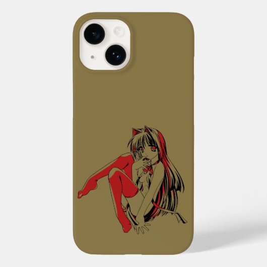 R & B Manga, Neko Catgirl Furry Loli Anime Case-Mate iPhone Hülle (Rückseite)