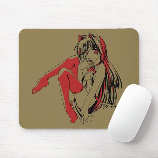 R & B Manga, Neko Catgirl Furry Loli Anime Mousepad (Mit Mouse)
