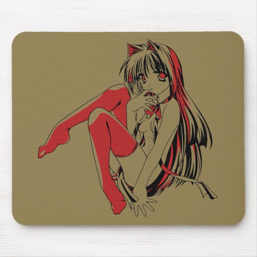 R & B Manga, Neko Catgirl Furry Loli Anime Mousepad (Vorne)
