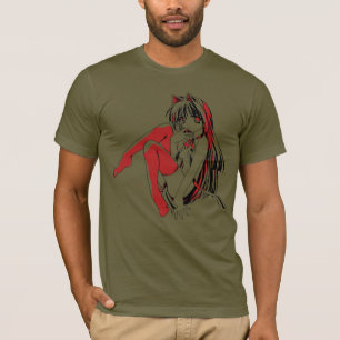 R & B Manga, Neko Catgirl Furry Loli Anime T-Shirt