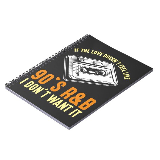 R&B Music Cassette 90er Songs Lover Notizblock (Linke Seite)