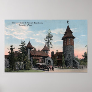 R B Porter Residence Eingang Ansicht Poster