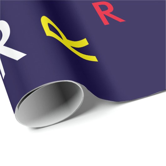 R Buchstabe individuelle Name anfänglich farbig Geschenkpapier (Rolleneckpunkt)