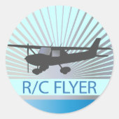 R/C-Flyer Runder Aufkleber (Vorderseite)