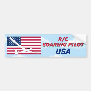 R/C HOCHFLIEGENDER PILOT - USA AMERIKA AUTOAUFKLEBER
