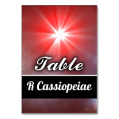 R Cassiopeiae Tischnummer (Vorderseite)