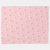R /custom/ Pink Monogram Stanzallover stylish Fleecedecke (Vorderseite (Horizontal))