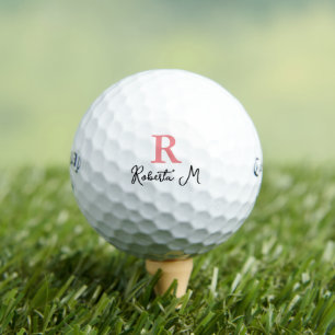 R/custom/rosa Monogramm zur Identifizierung Golfball