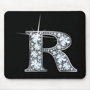 "R" Diamond Bling Mousepad