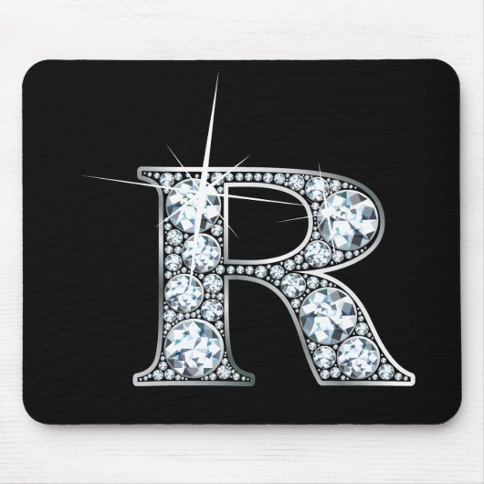 "R" Diamond Bling Mousepad (Vorne)