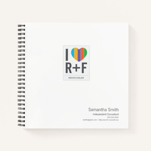 R + F Notebook Notizblock (Vorderseite)