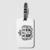 R.F.U Black & White Luggage Tag Gepäckanhänger (Vorderseite Vertikal)