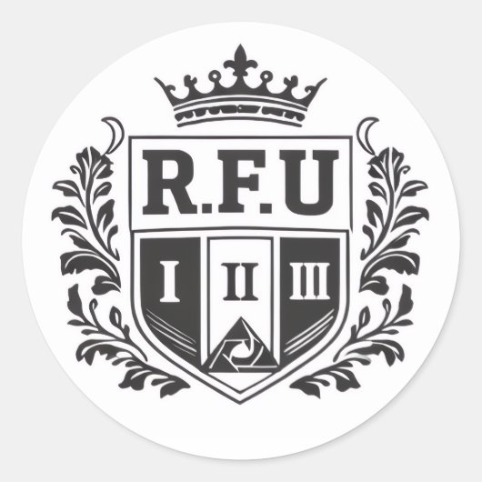 R.F.U Crown Crest Sticker (Vorderseite)
