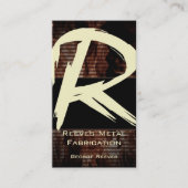 R Flame Monogram Business Card Visitenkarte (Vorderseite)