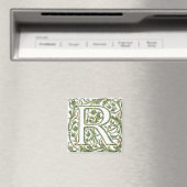 R Floral Monogramm Magnet (In Situ (Geschirrspüler))