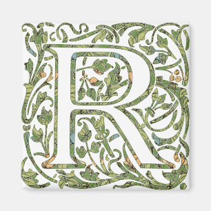 R Floral Monogramm Magnet