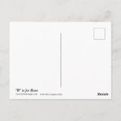 R für Rose Blume Monogramm Postkarte (Rückseite)