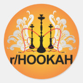 r/Hookah-Aufkleber Runder Aufkleber (Vorderseite)