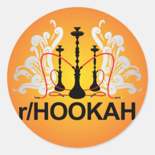 r/Hookah-Aufkleber Runder Aufkleber