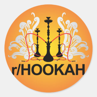r/Hookah-Aufkleber Runder Aufkleber