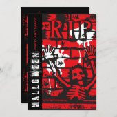 R.I.P Beängstigendes Halloween-Party für Blut und Einladung (Vorne/Hinten)